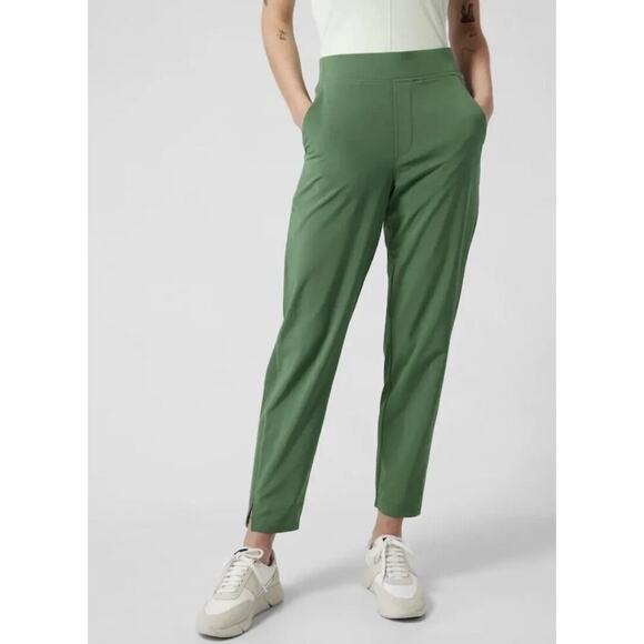 Athleta Brooklyn Ankle Pant Vineyard Green Pants Women’s Size 4 Travel Casual - Picture 2 of 10